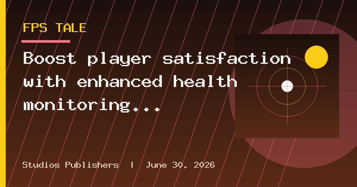 Boost player satisfaction with enhanced health monitoring features
