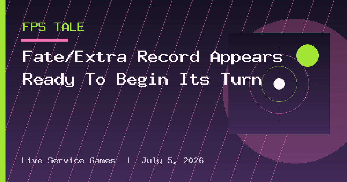 Fate/Extra Record Appears Ready To Begin Its Turn