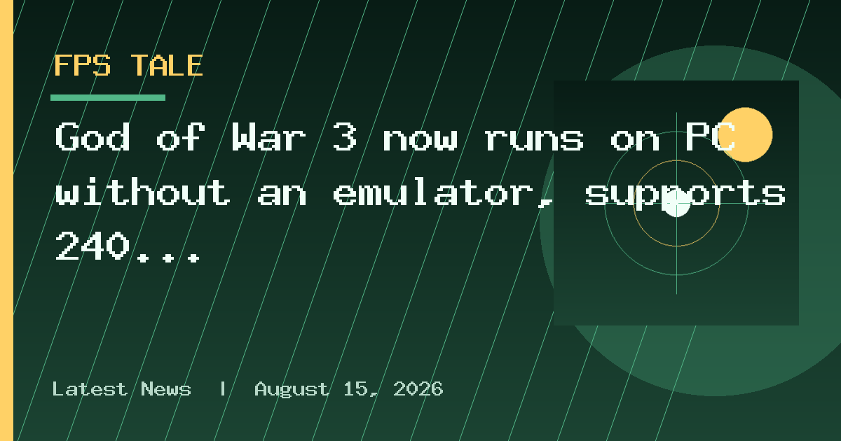 God of War 3 now runs on PC without an emulator, supports 240 fps