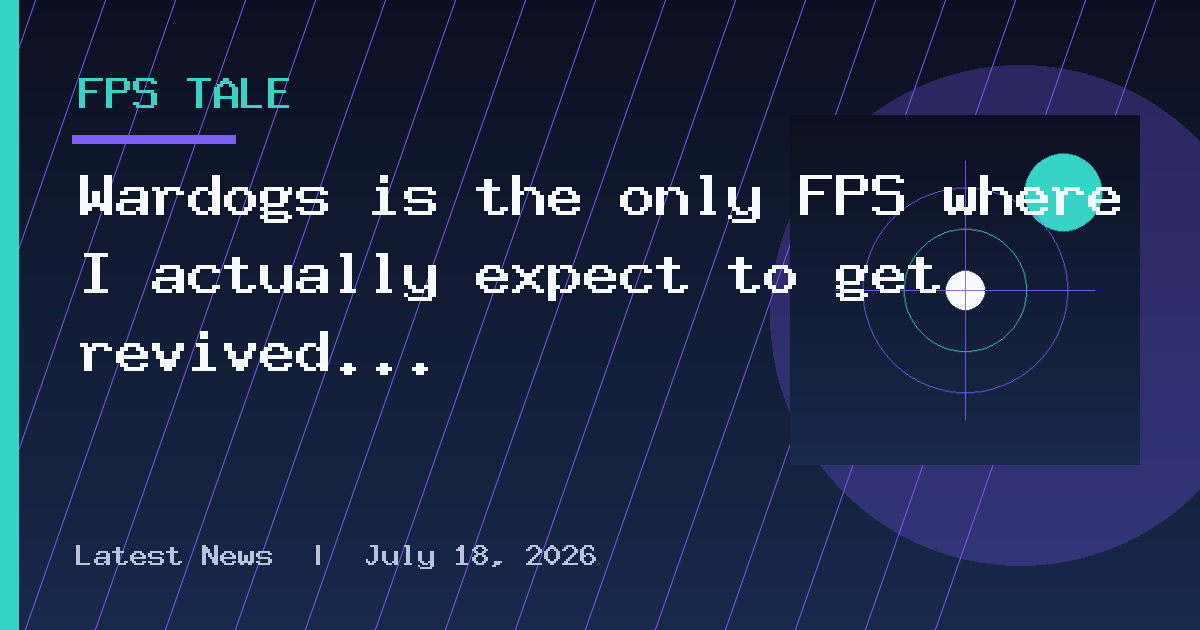 Wardogs is the only FPS where I actually expect to get revived